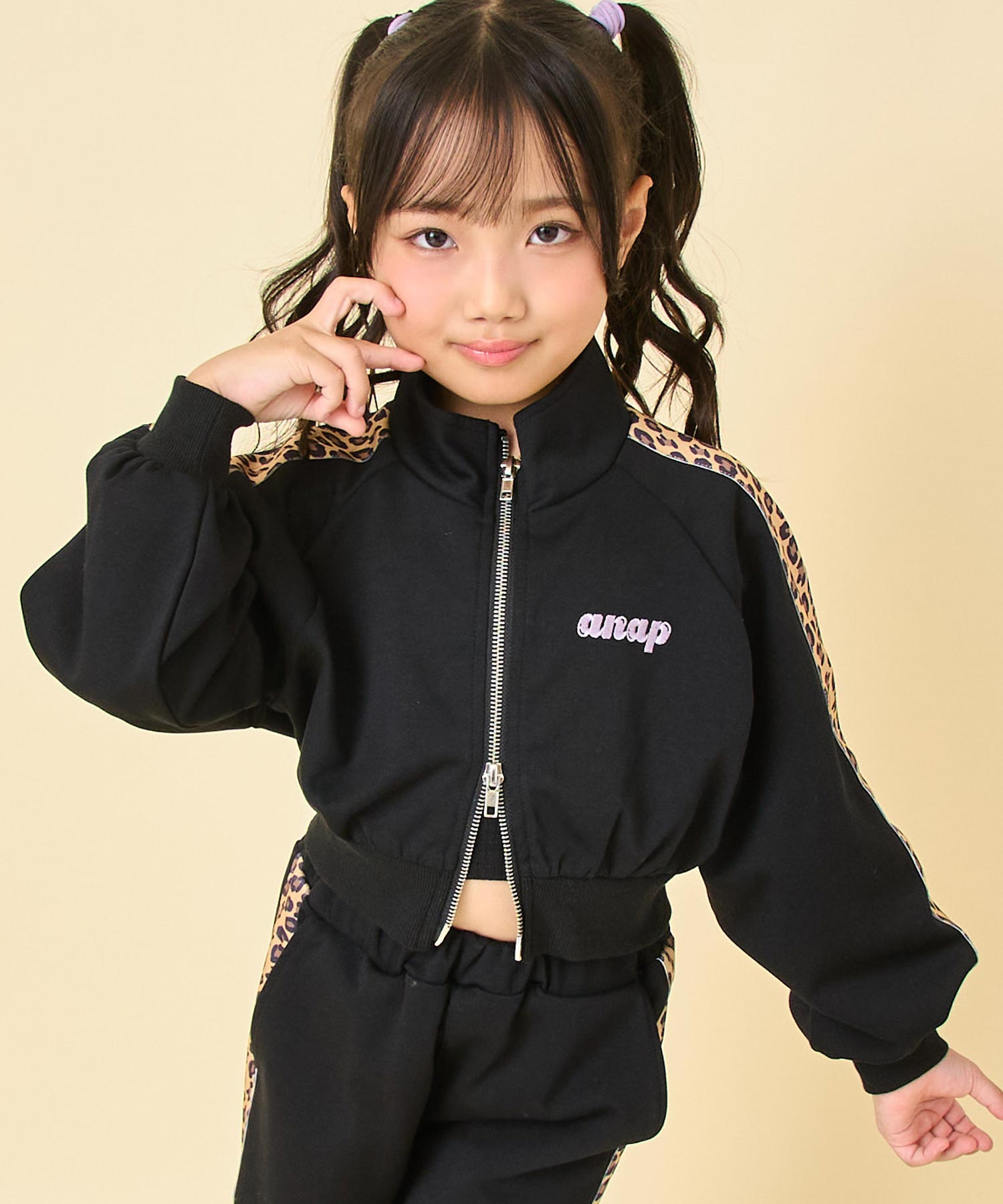 ヒョウ柄 ライン ジャージ ブルゾン（別売りセットアップ） 425-3537