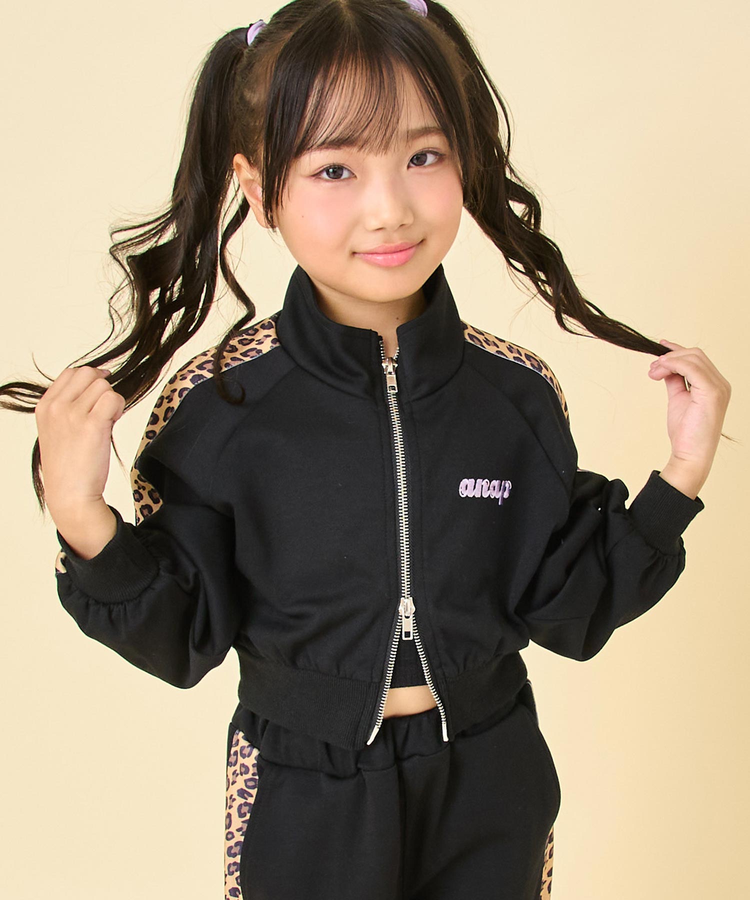 ヒョウ柄 ライン ジャージ ブルゾン（別売りセットアップ） 425-3537