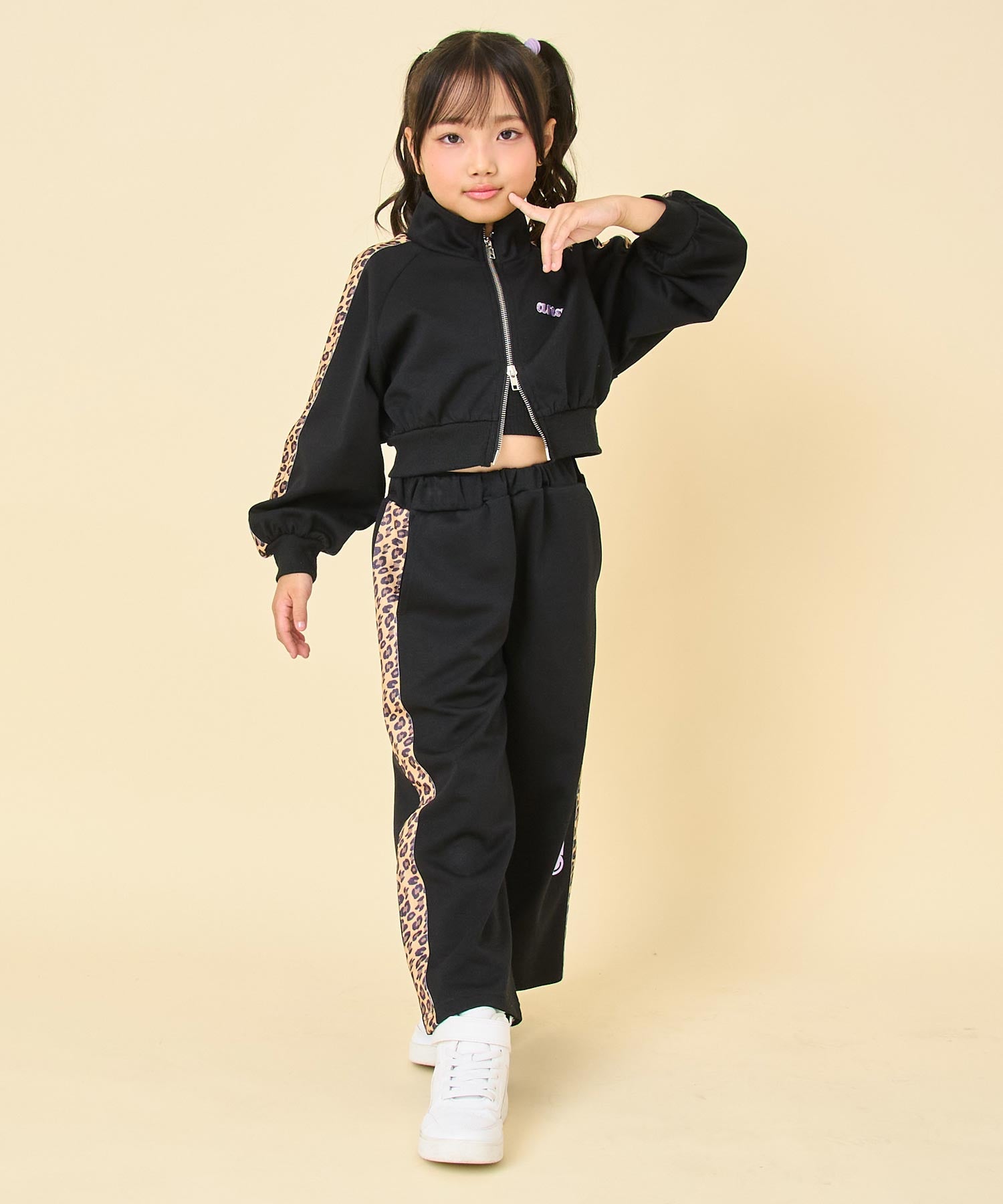 ヒョウ柄 ライン ジャージ ブルゾン（別売りセットアップ） 425-3537