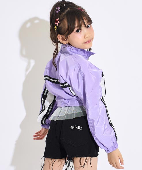 配色クロップドシャカブルゾン 425-3560