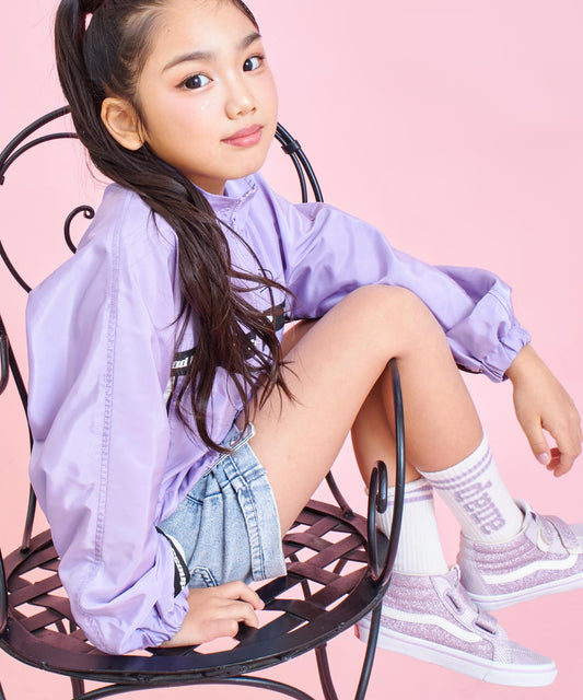 配色クロップドシャカブルゾン 425-3560