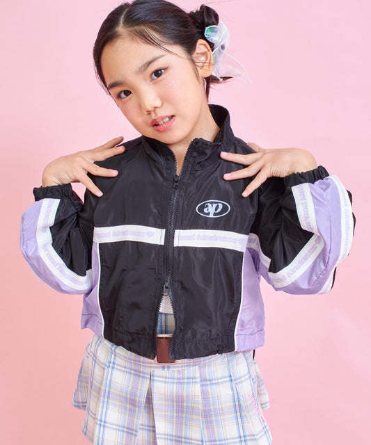 配色クロップドシャカブルゾン 425-3560