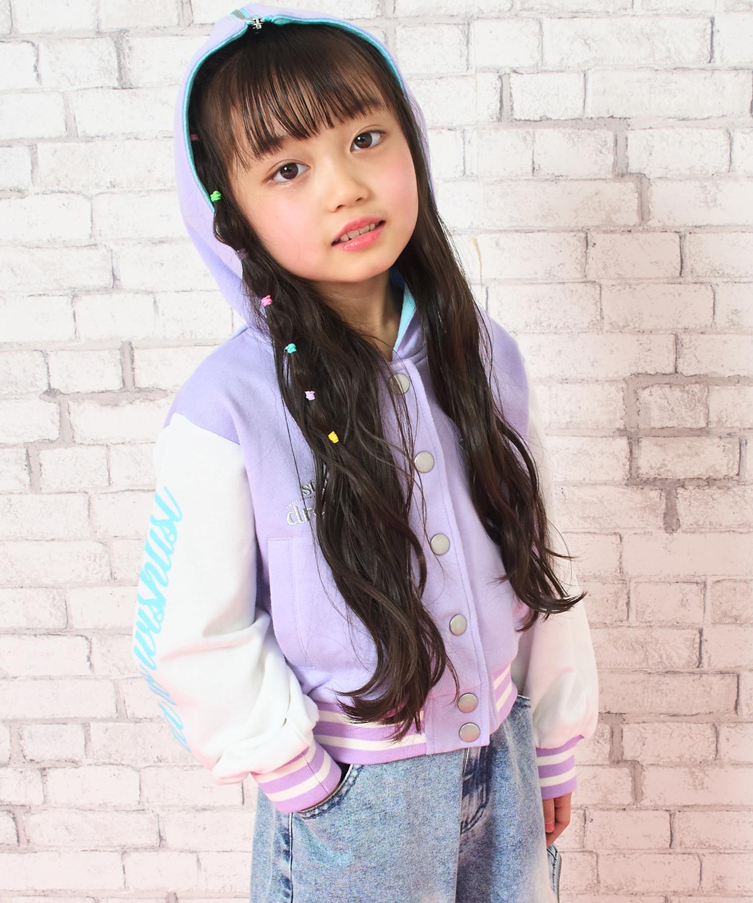 ラベンダー(110サイズ着用/身長：約106cm)