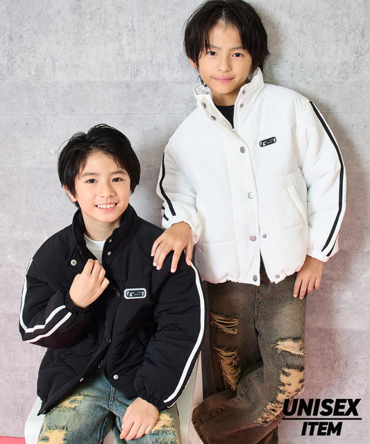 撥水加工 袖 ライン 中綿 ブルゾン 【ジュニアお揃い】 426-3473