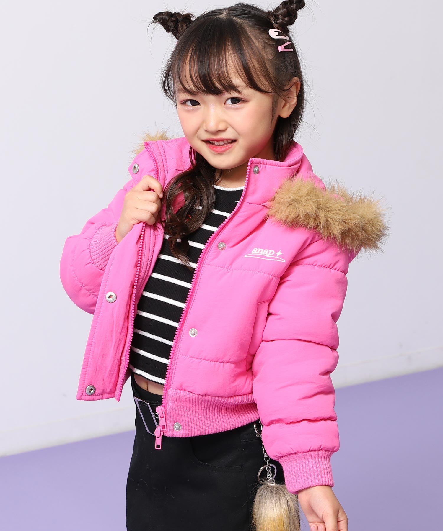 ピンク(110サイズ着用/身長：約112cm)