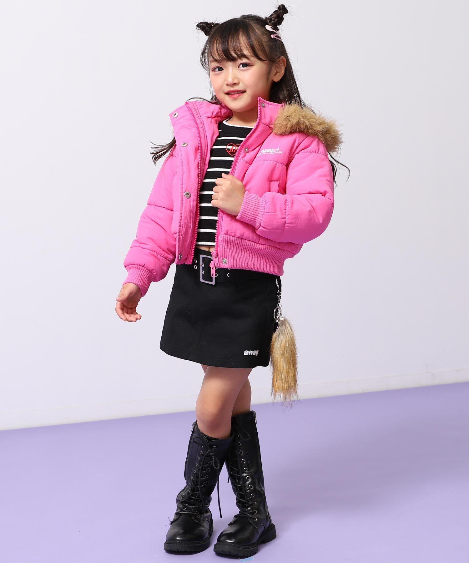 ピンク(110サイズ着用/身長：約112cm)