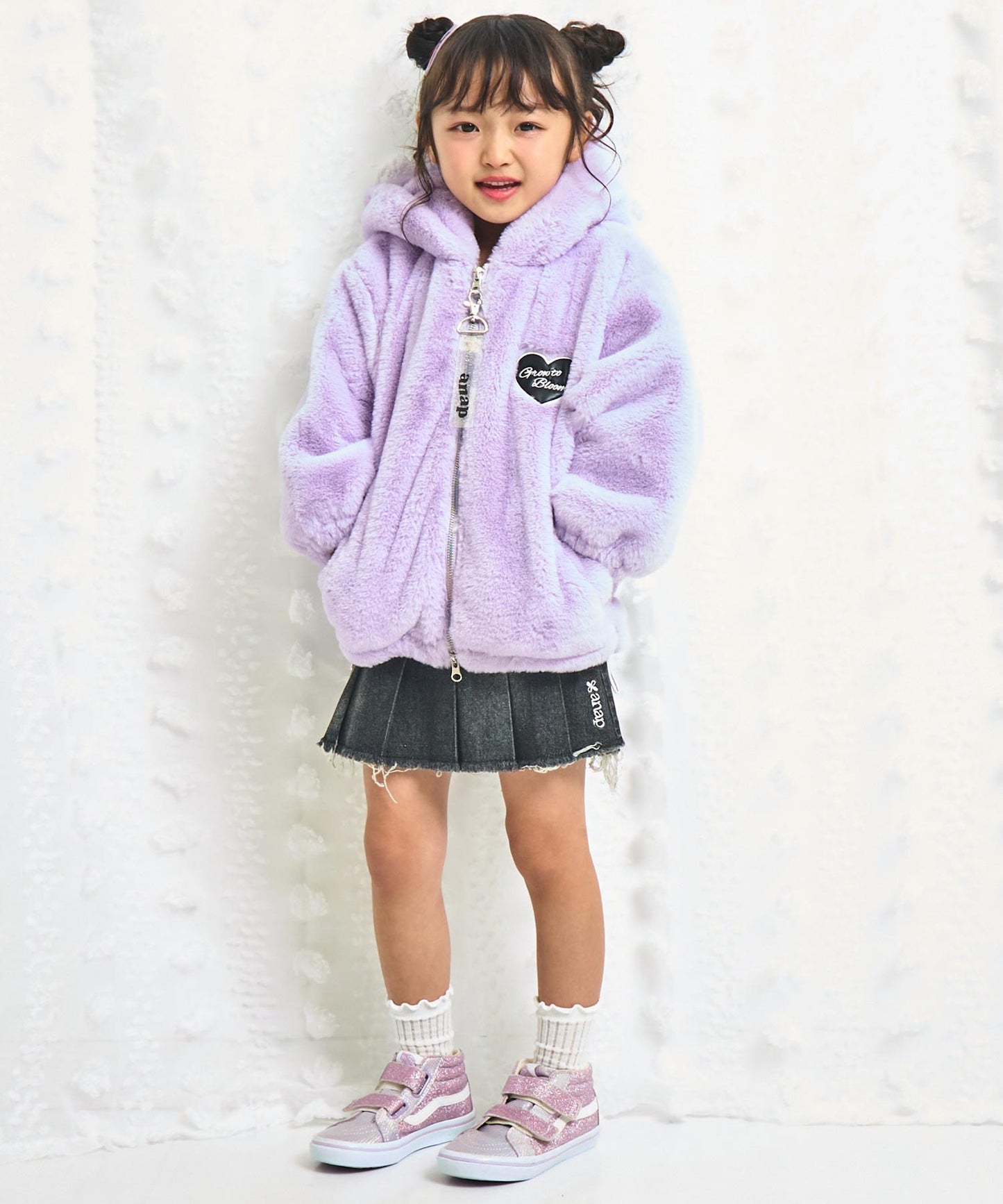 ラベンダー(110サイズ着用/身長：約112cm)