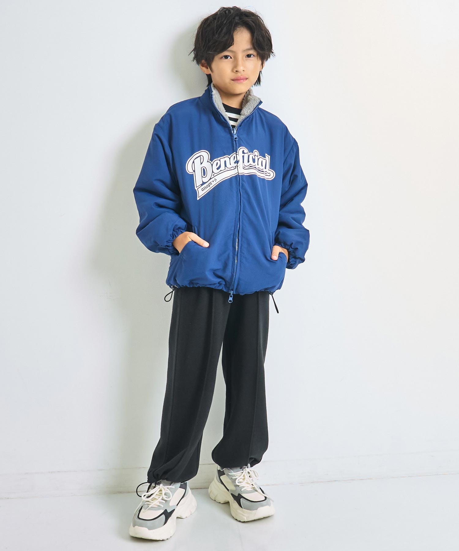 ネイビー(130サイズ着用/身長：約130cm)