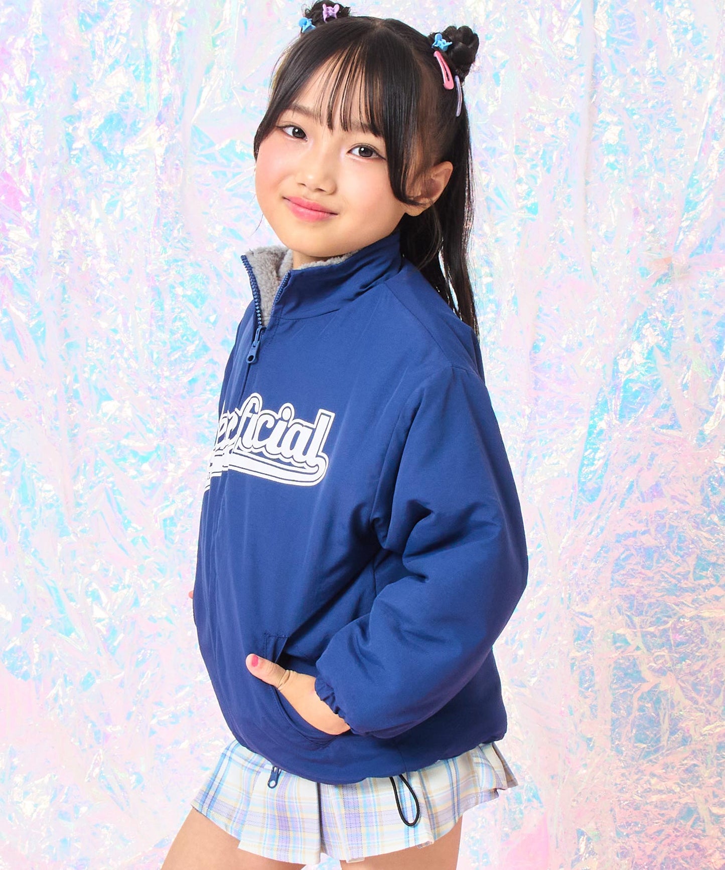 ネイビー(110サイズ着用/身長：約115cm)