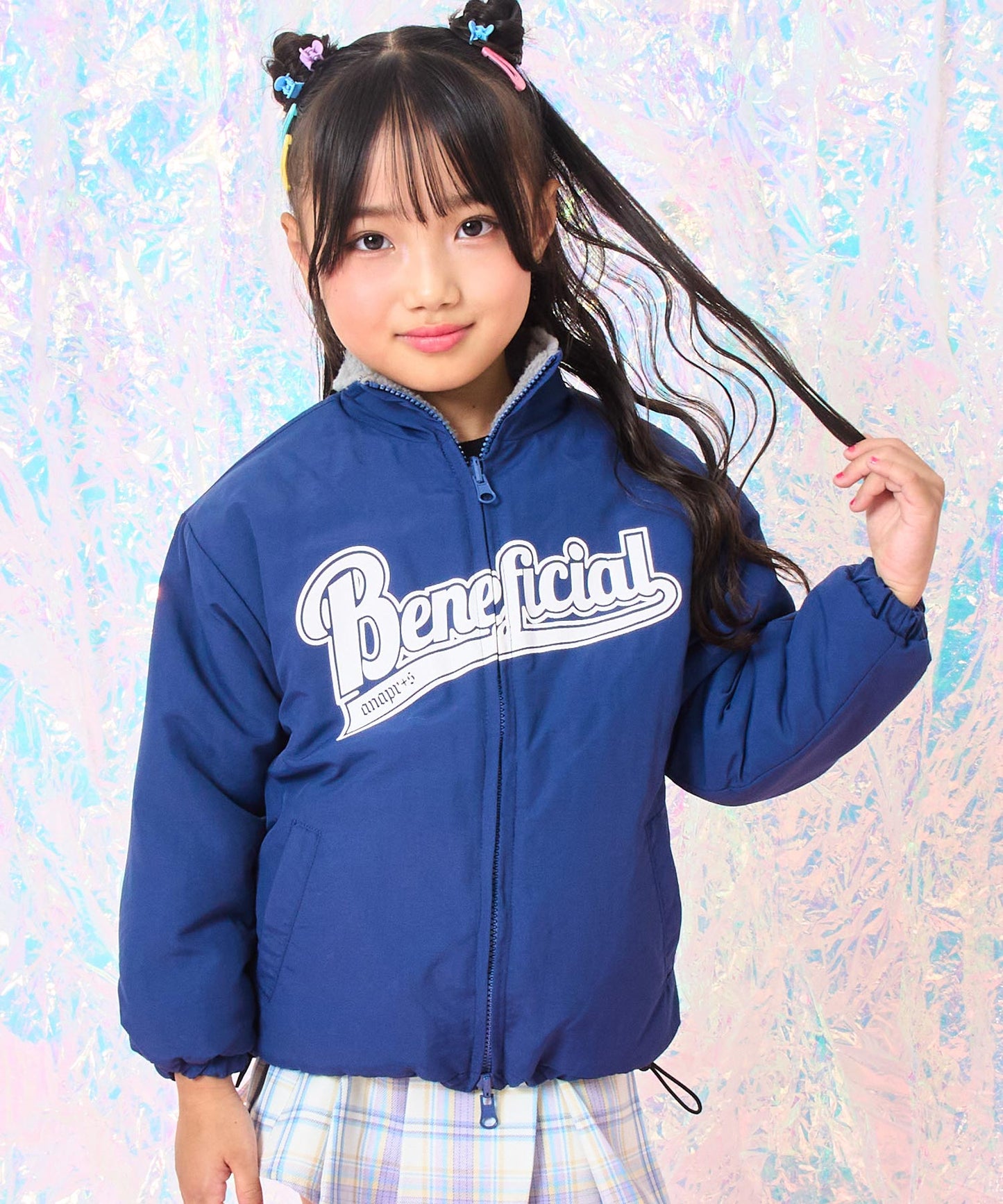 ネイビー(110サイズ着用/身長：約115cm)