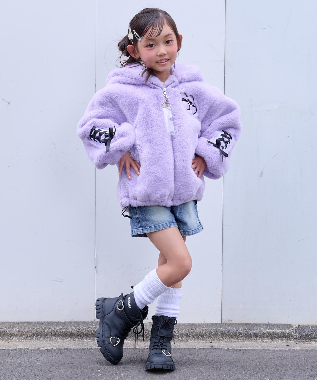 ラベンダー(120サイズ着用/身長：約112cm)