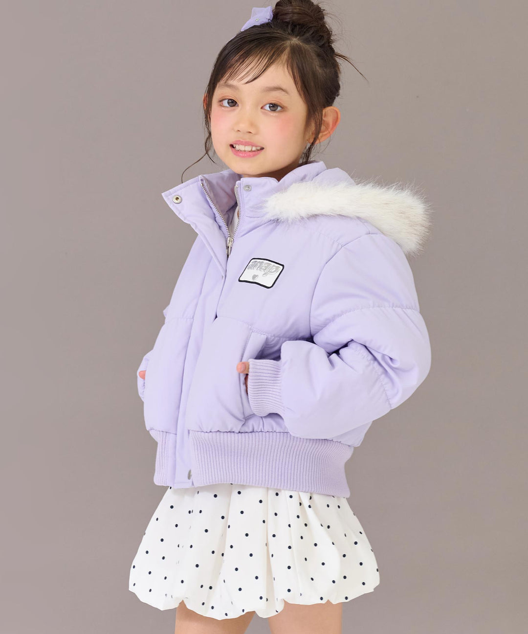 ラベンダー(120サイズ着用/身長：約120cm)