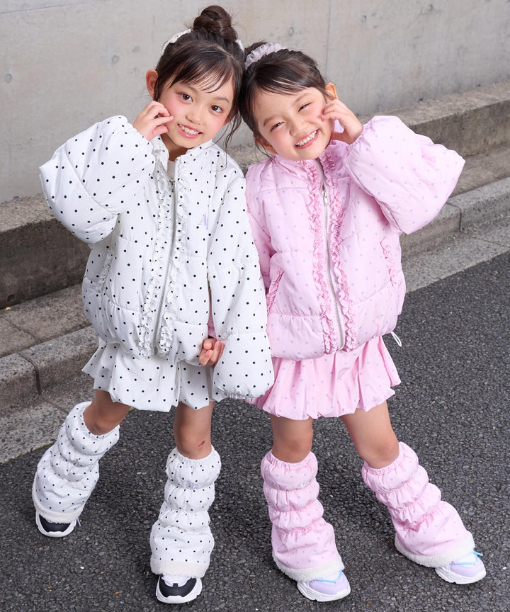 ホワイト(120サイズ着用/身長：約120cm)
ピンク(120サイズ着用/身長：約120cm)