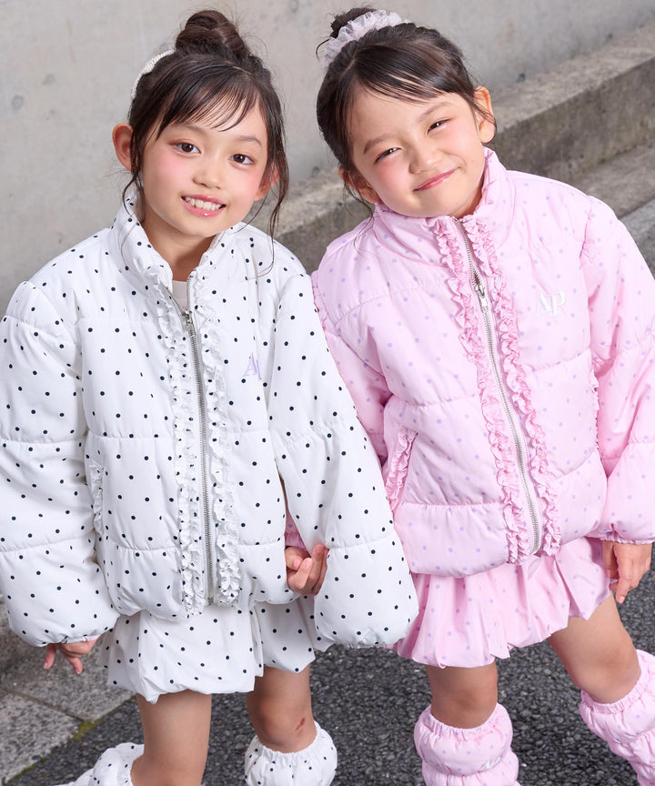 ホワイト(120サイズ着用/身長：約120cm)
ピンク(120サイズ着用/身長：約120cm)