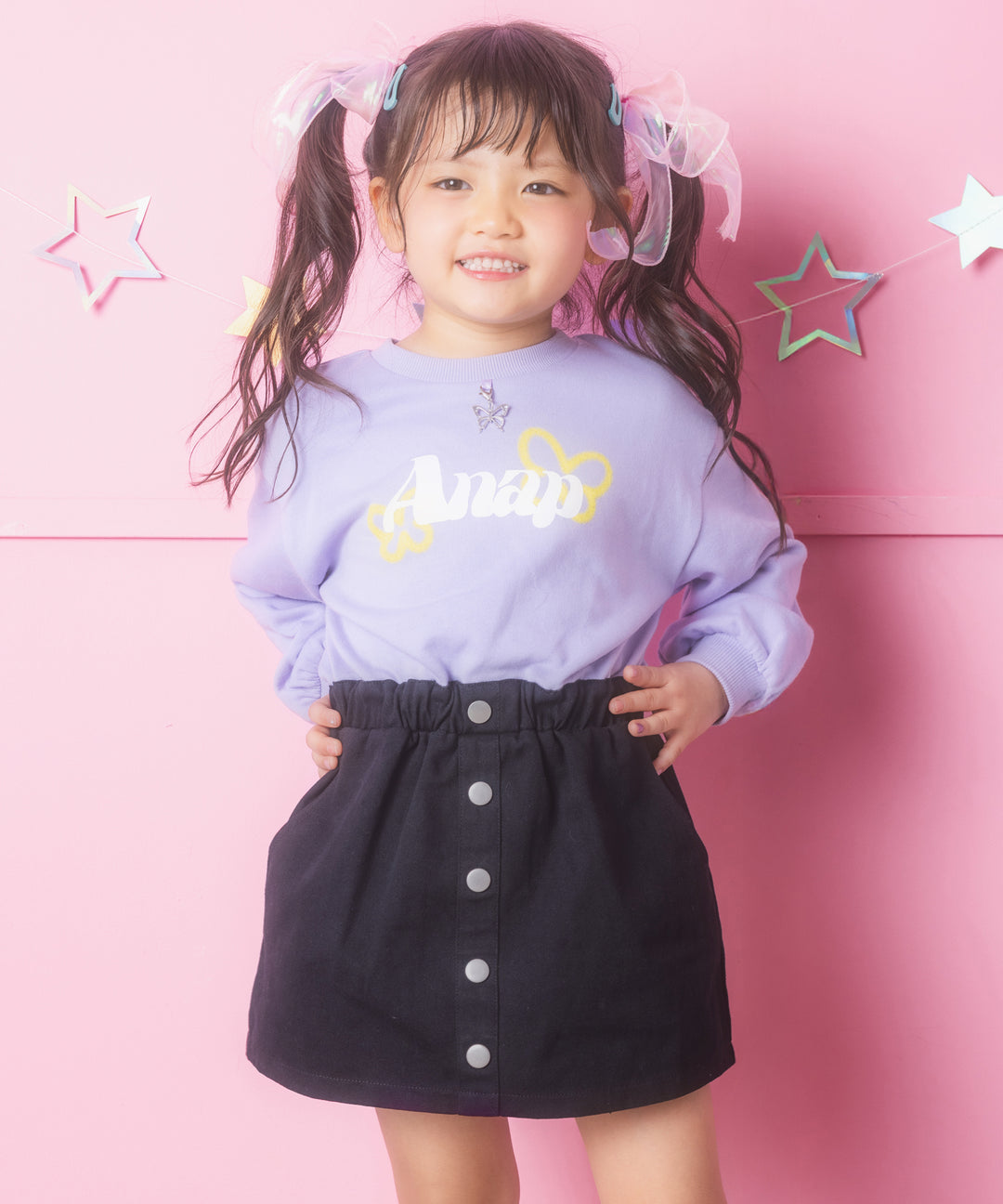ラベンダー(110サイズ着用/身長：約103cm)
