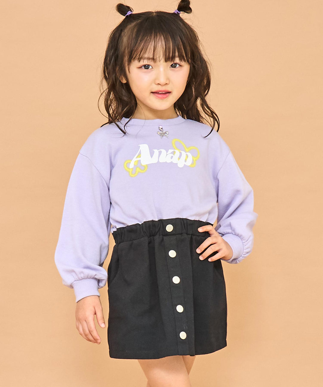 ラベンダー(110サイズ着用/身長：約112cm)