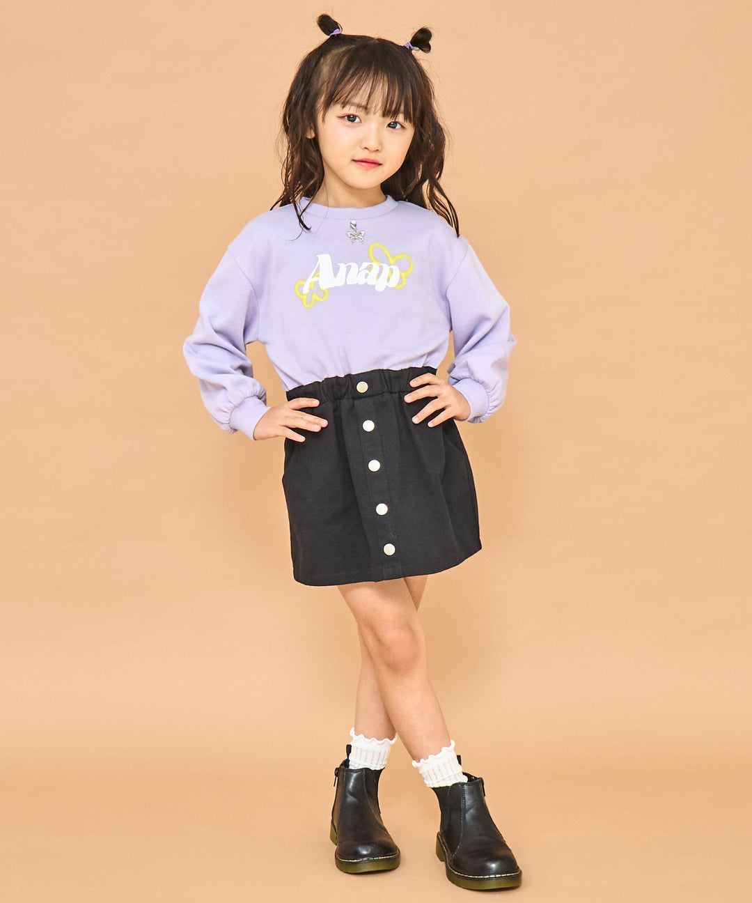 ラベンダー(110サイズ着用/身長：約112cm)