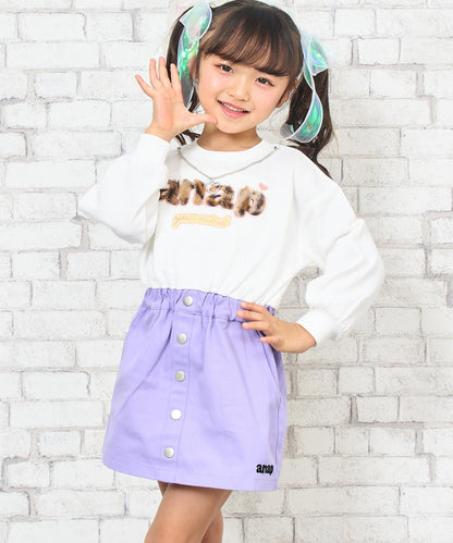 ホワイト(110サイズ着用/身長：約113cm)