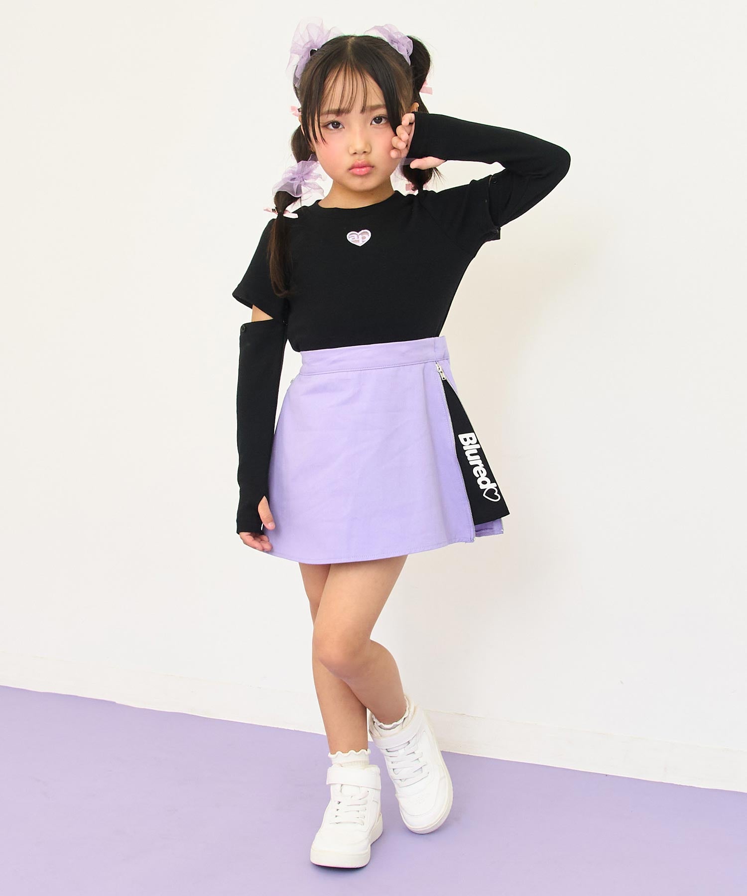 ラベンダー(110サイズ着用/身長：約115cm)