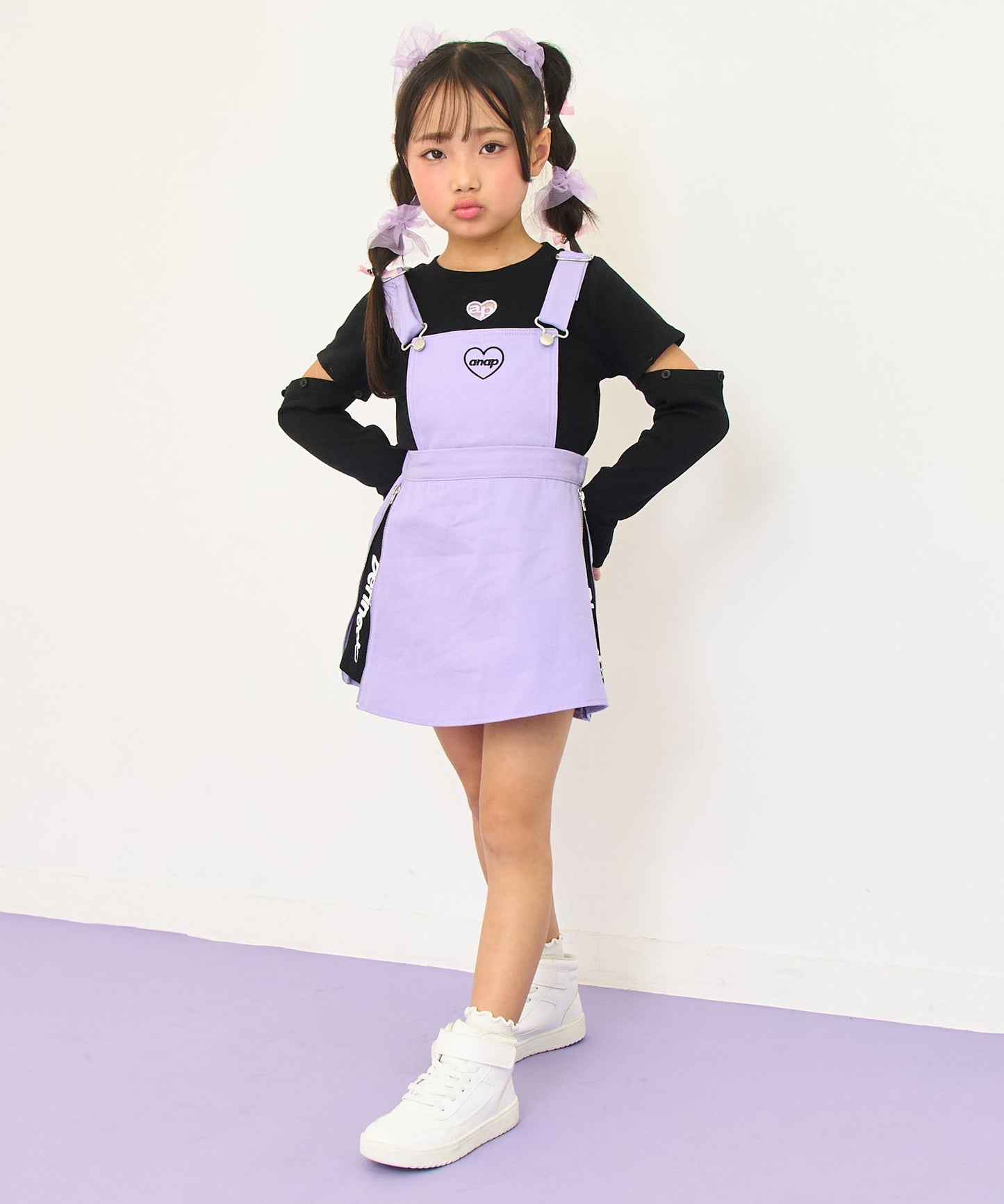 ラベンダー(110サイズ着用/身長：約115cm)