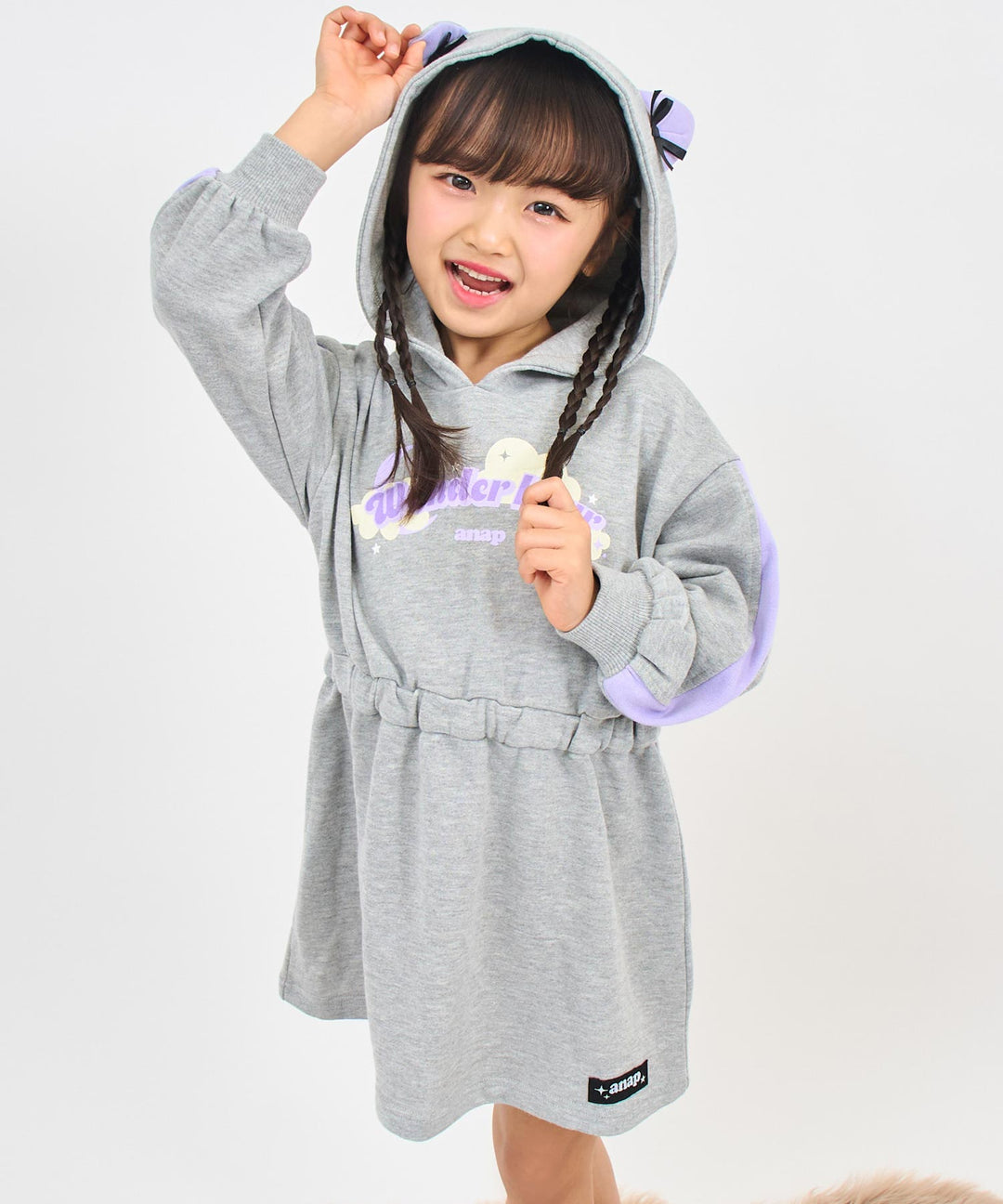 ライトグレー(110サイズ着用/身長：約113cm)