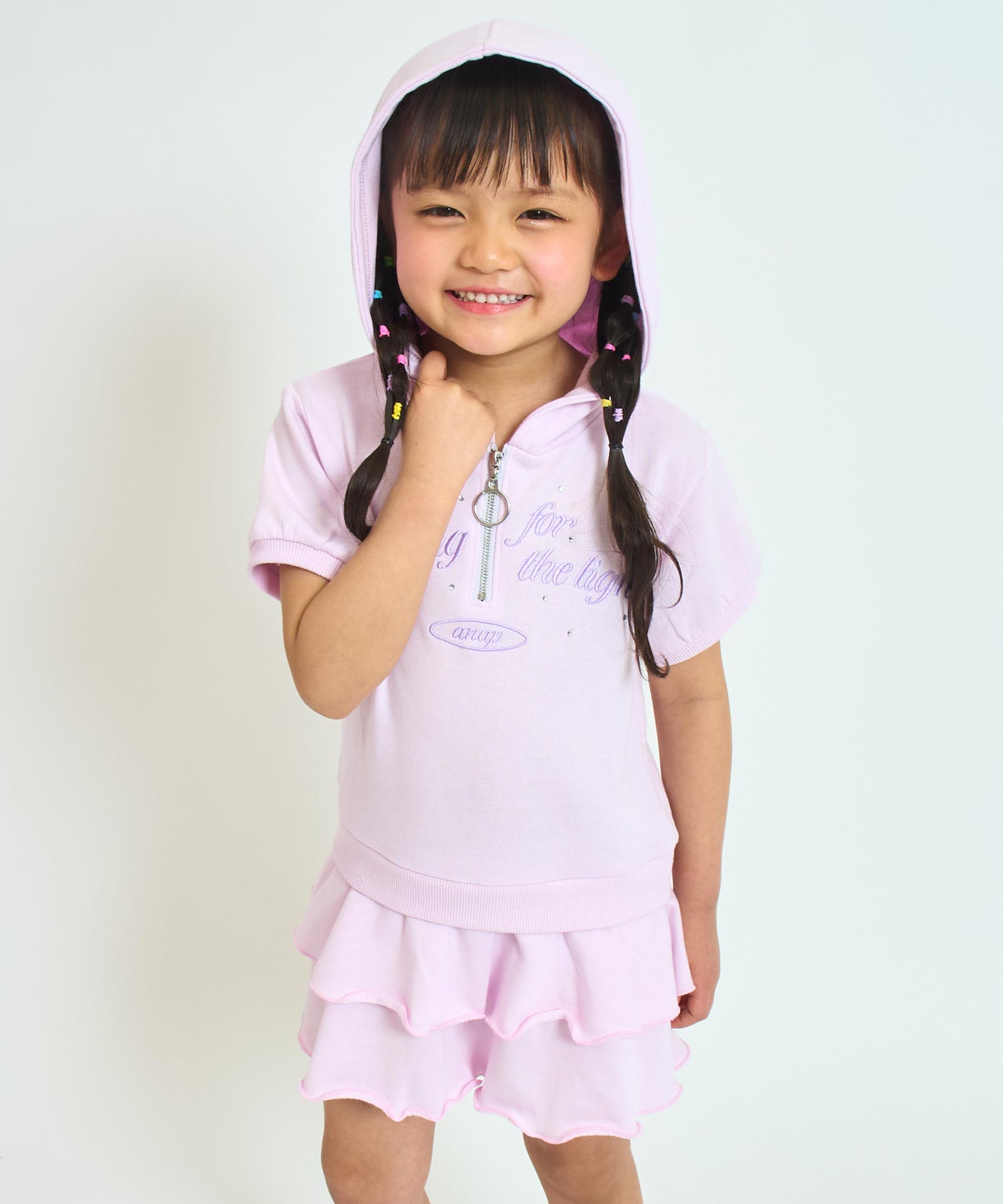 ライトピンク(110サイズ着用/身長：約103cm)