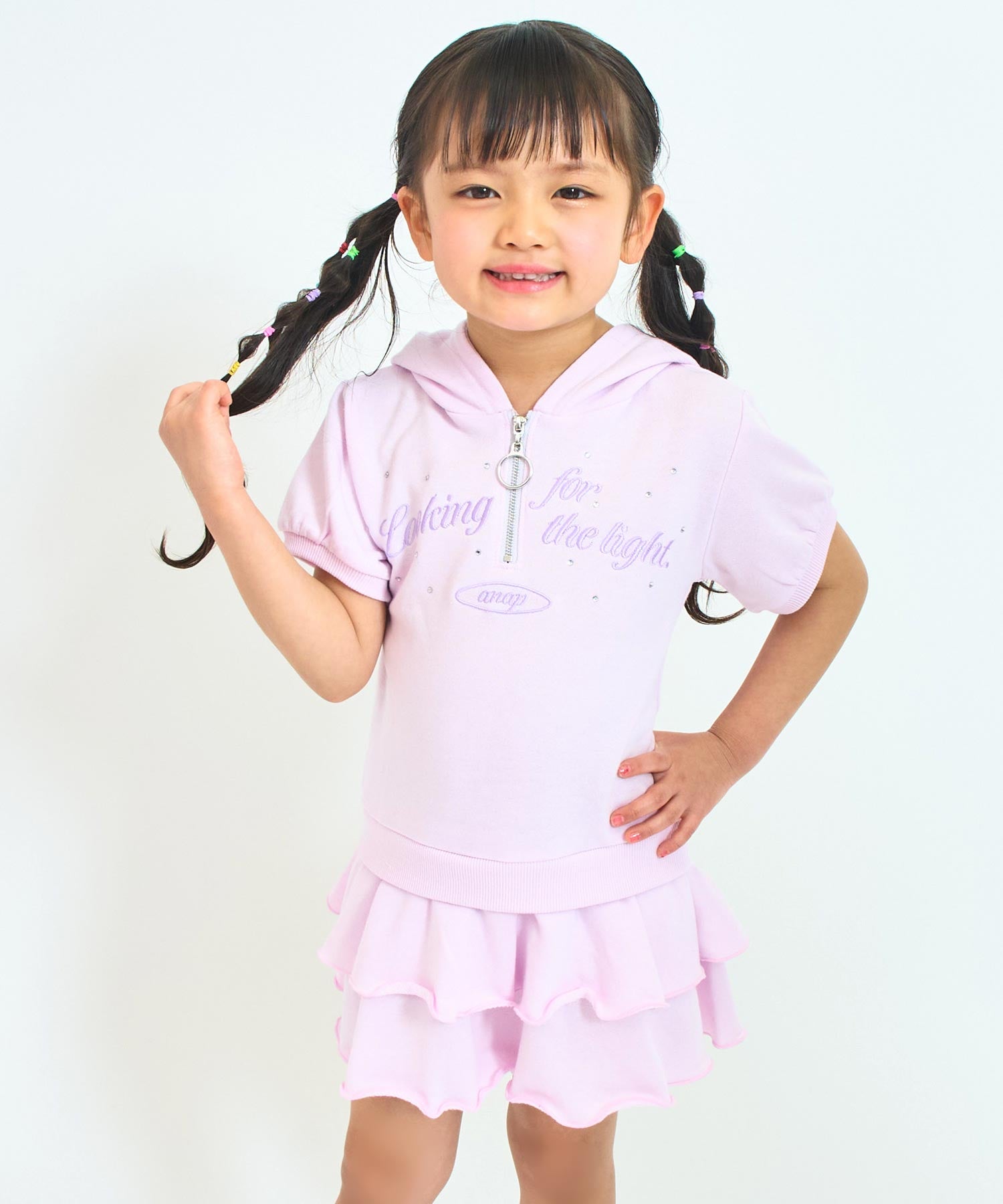 ライトピンク(110サイズ着用/身長：約103cm)