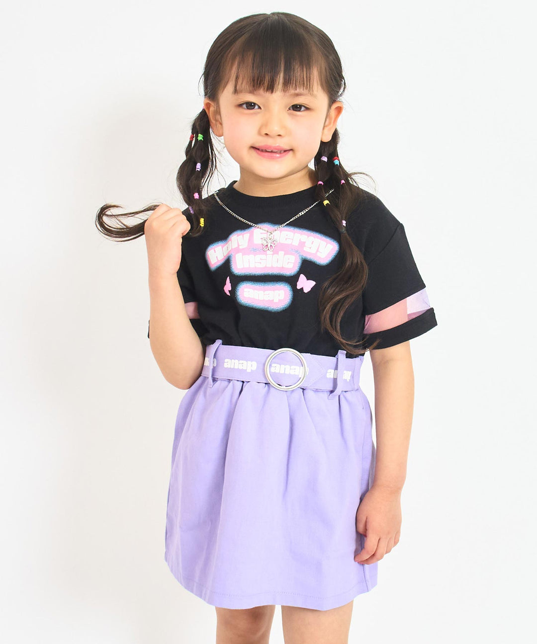 ブラック(110サイズ着用/身長：約103cm)