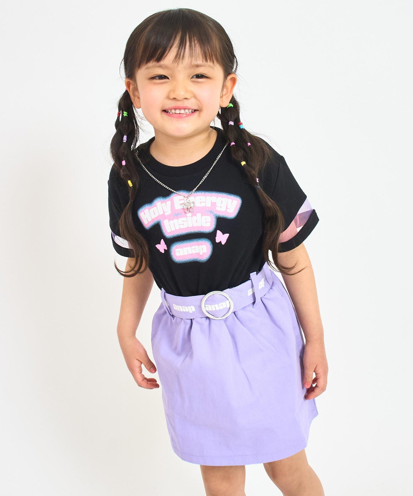 ブラック(110サイズ着用/身長：約103cm)