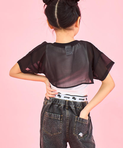 シアー ショート ブルゾン × タンクトップ SET 428-3387