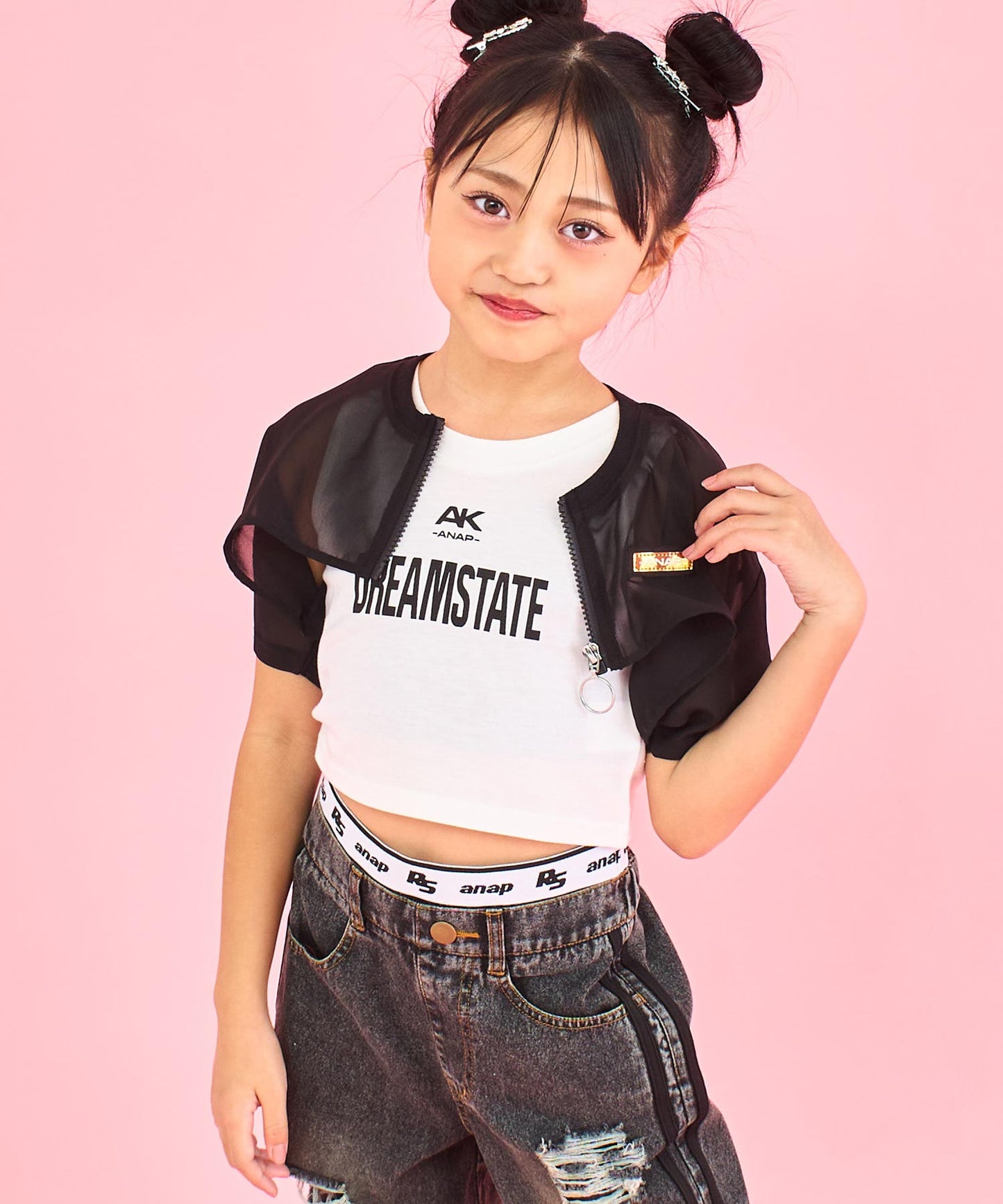 シアー ショート ブルゾン × タンクトップ SET 428-3387