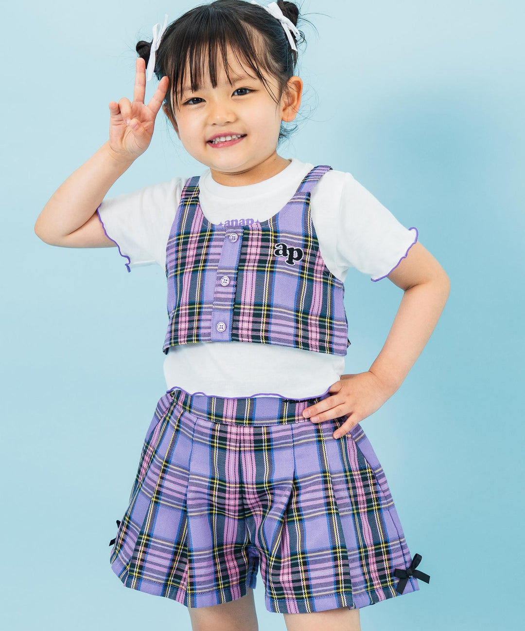 ラベンダー(110サイズ着用/身長：約103cm)