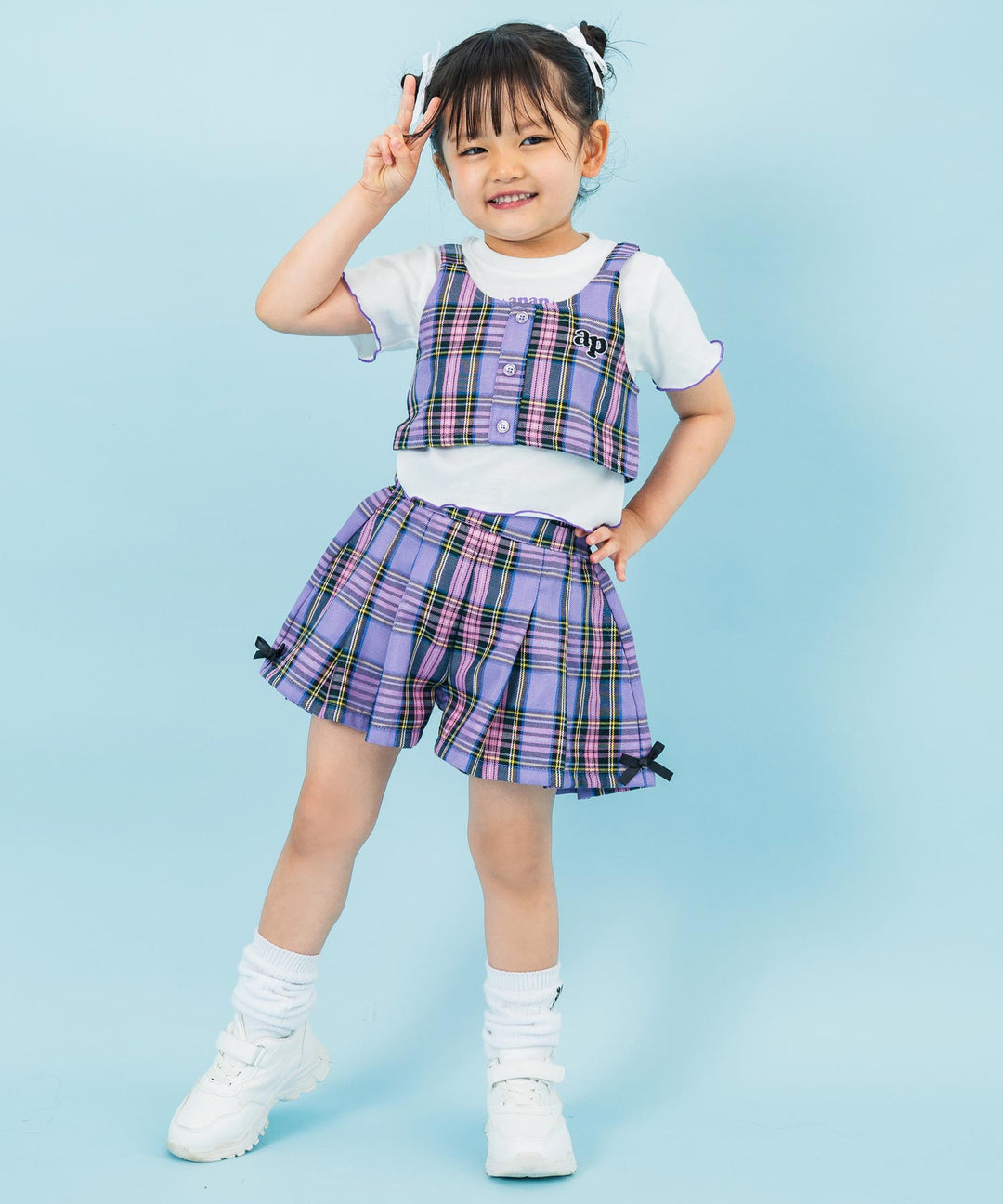 ラベンダー(110サイズ着用/身長：約103cm)