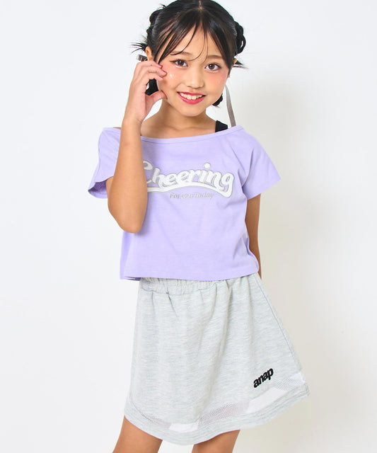 オフショル見えトップス×フレアスカート セット 428-3428