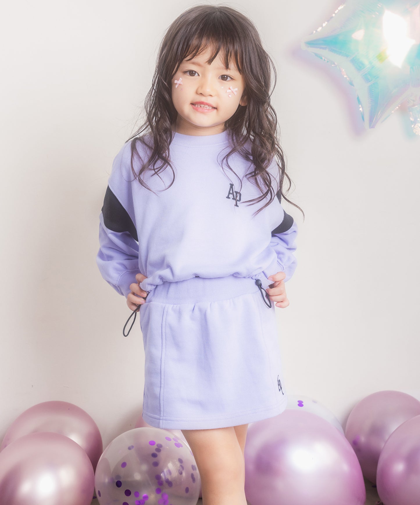 ラベンダー(110サイズ着用/身長：約103cm)
