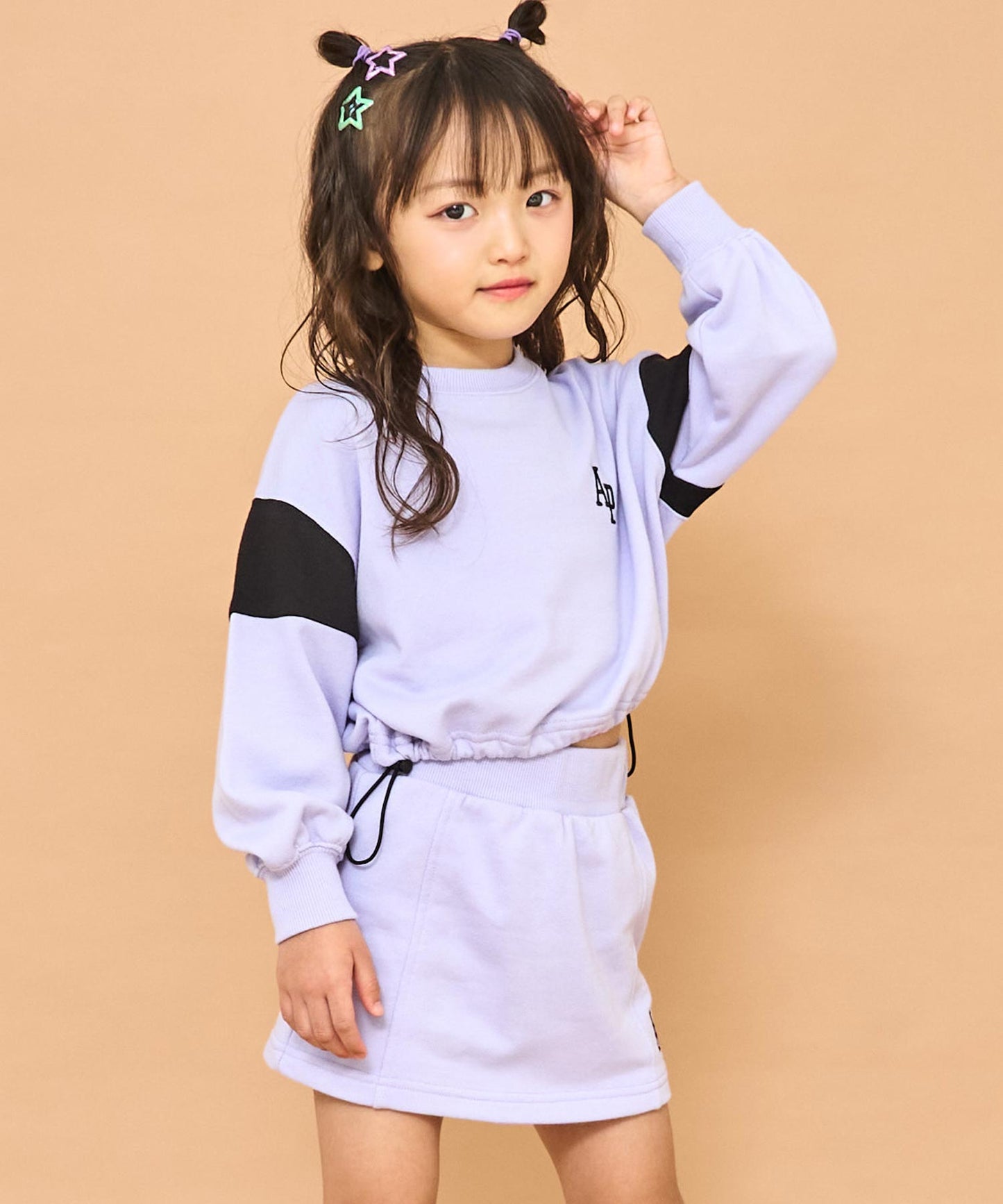 ラベンダー(110サイズ着用/身長：約112cm)