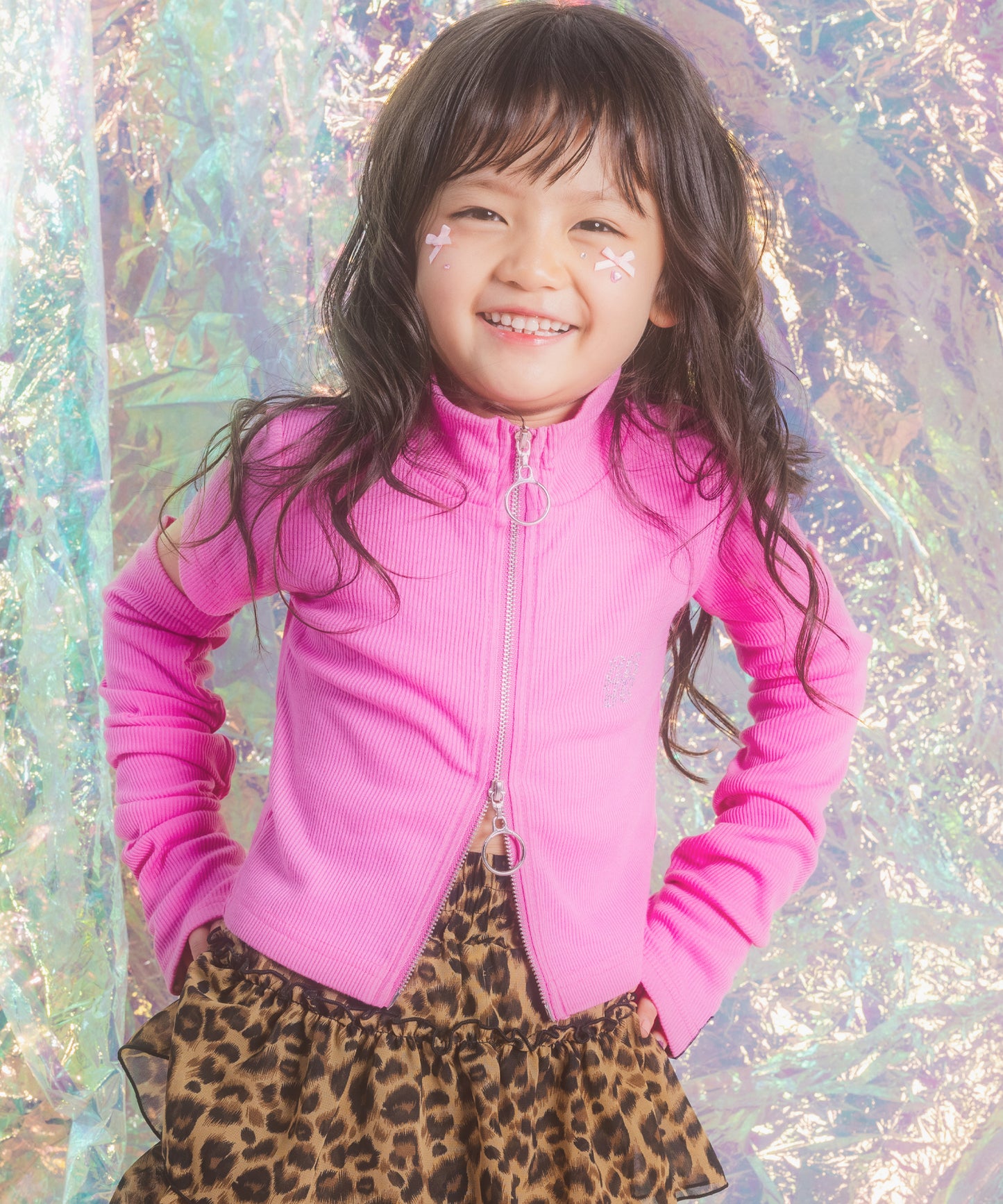 ピンク(110サイズ着用/身長：約103cm)