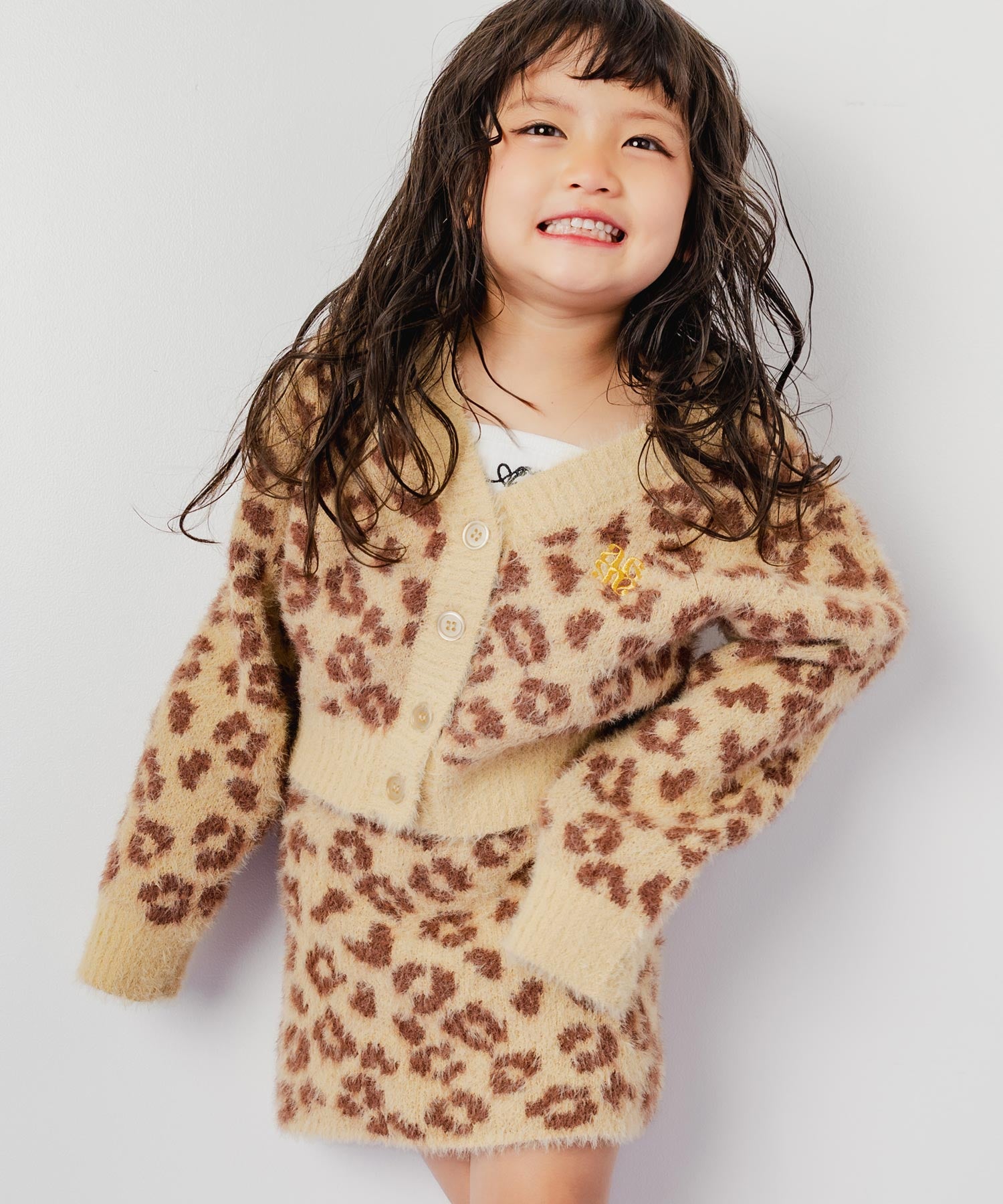 ベージュ(110サイズ着用/身長：約103cm)