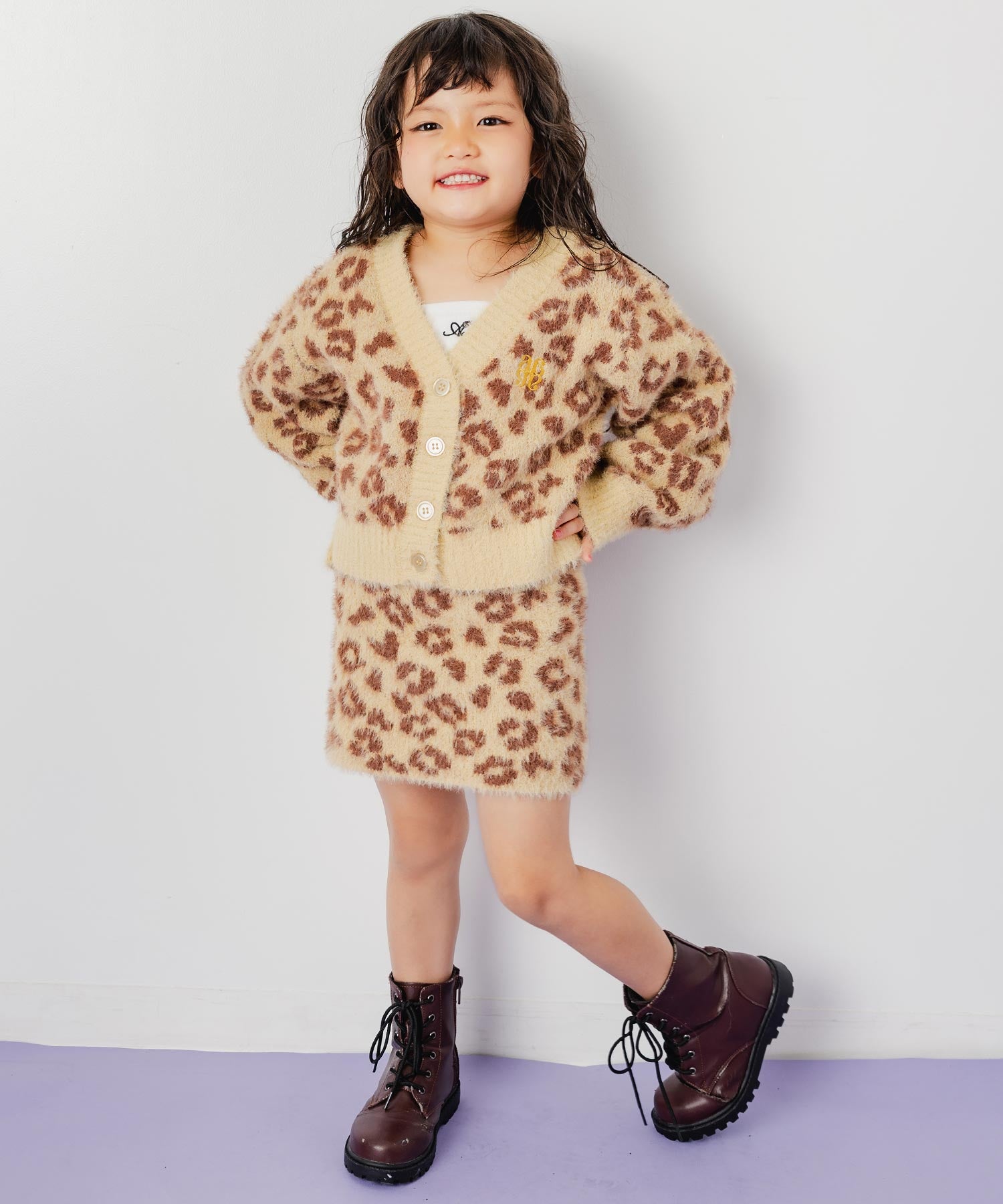 ベージュ(110サイズ着用/身長：約103cm)