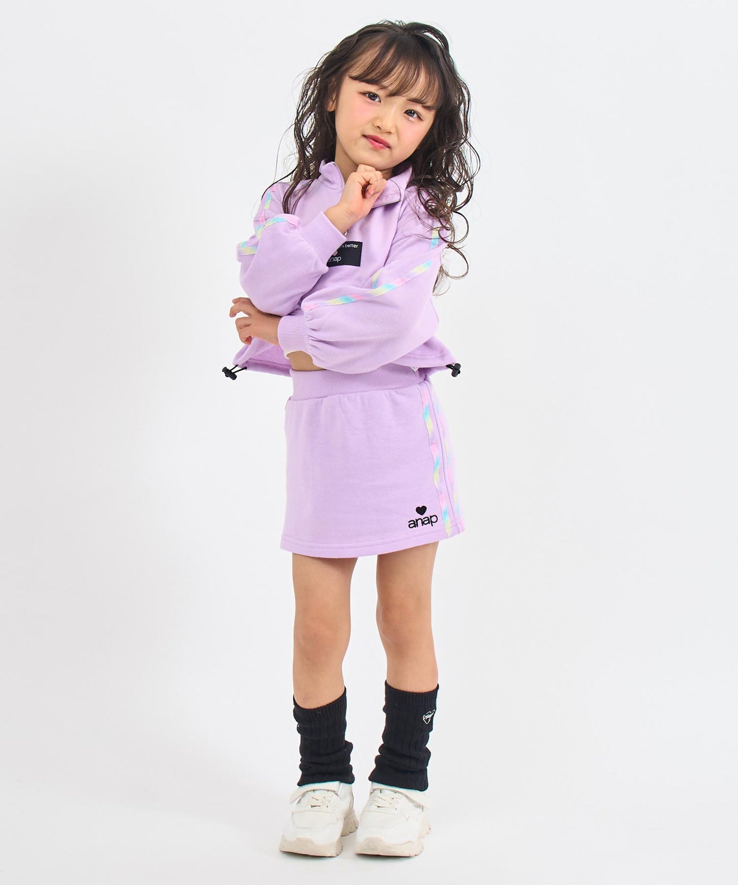 ラベンダー(110サイズ着用/身長：約113cm)