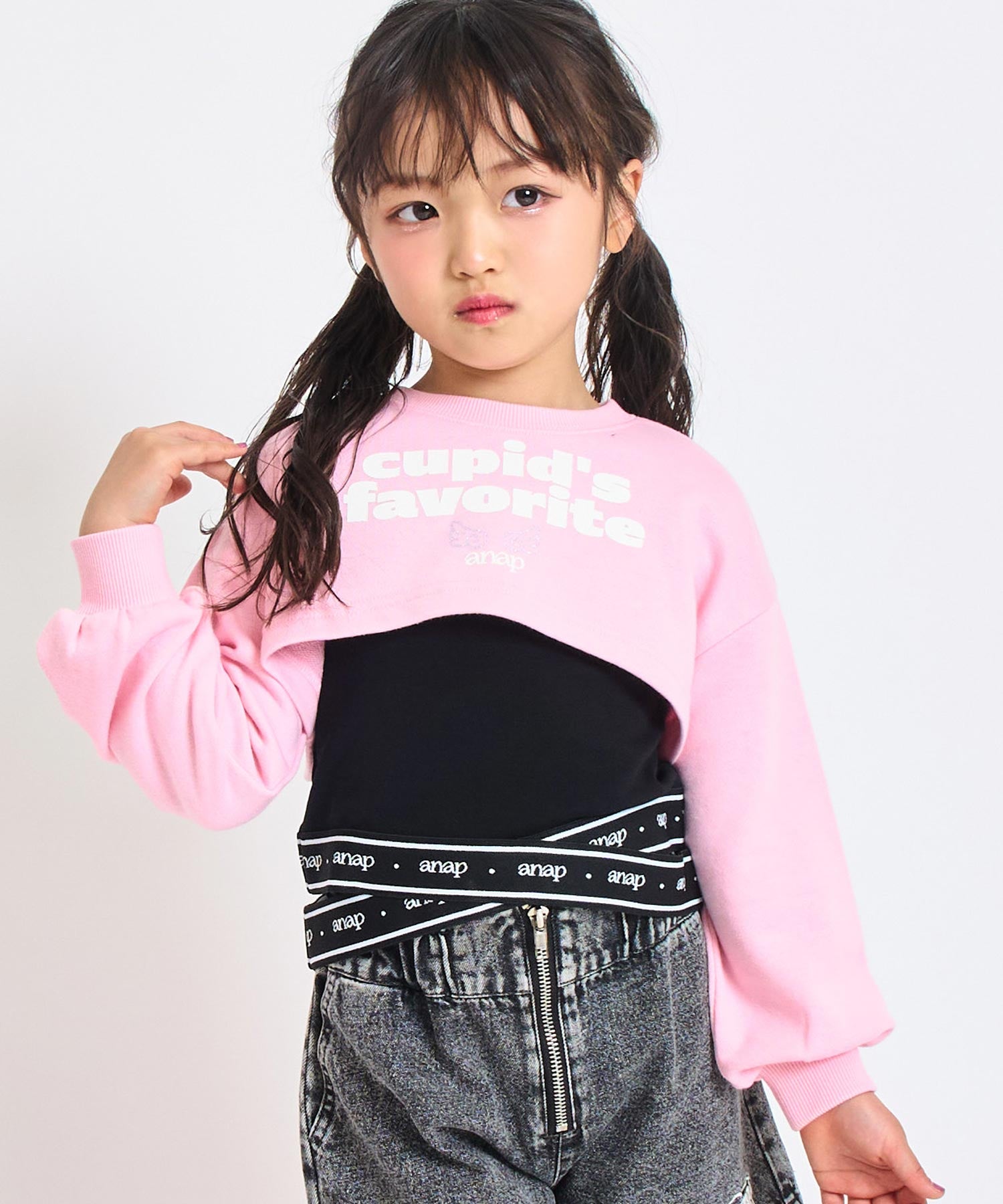 ライトピンク(110サイズ着用/身長：約113cm)