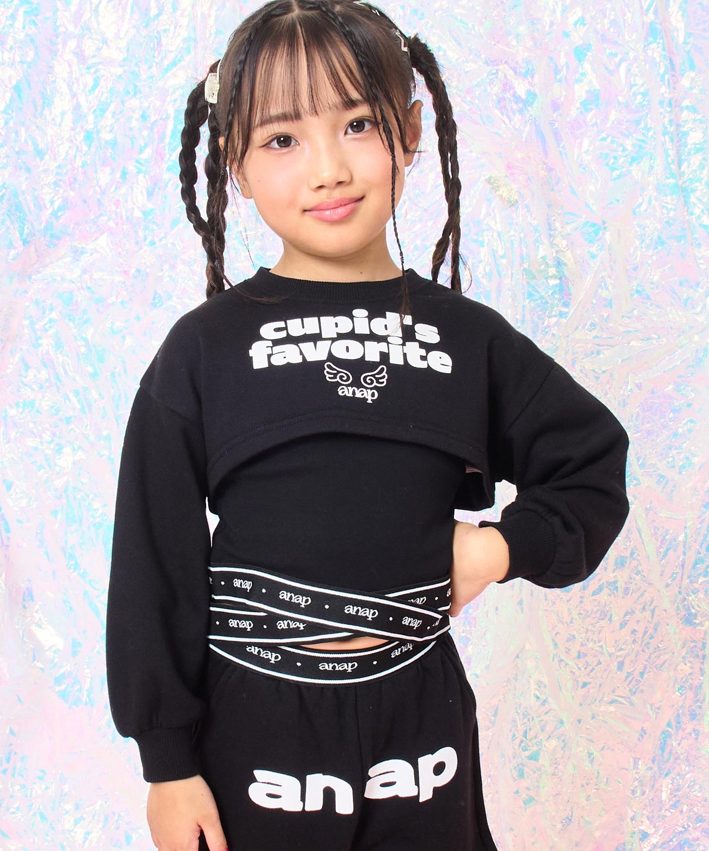 ブラック(110サイズ着用/身長：約115cm)