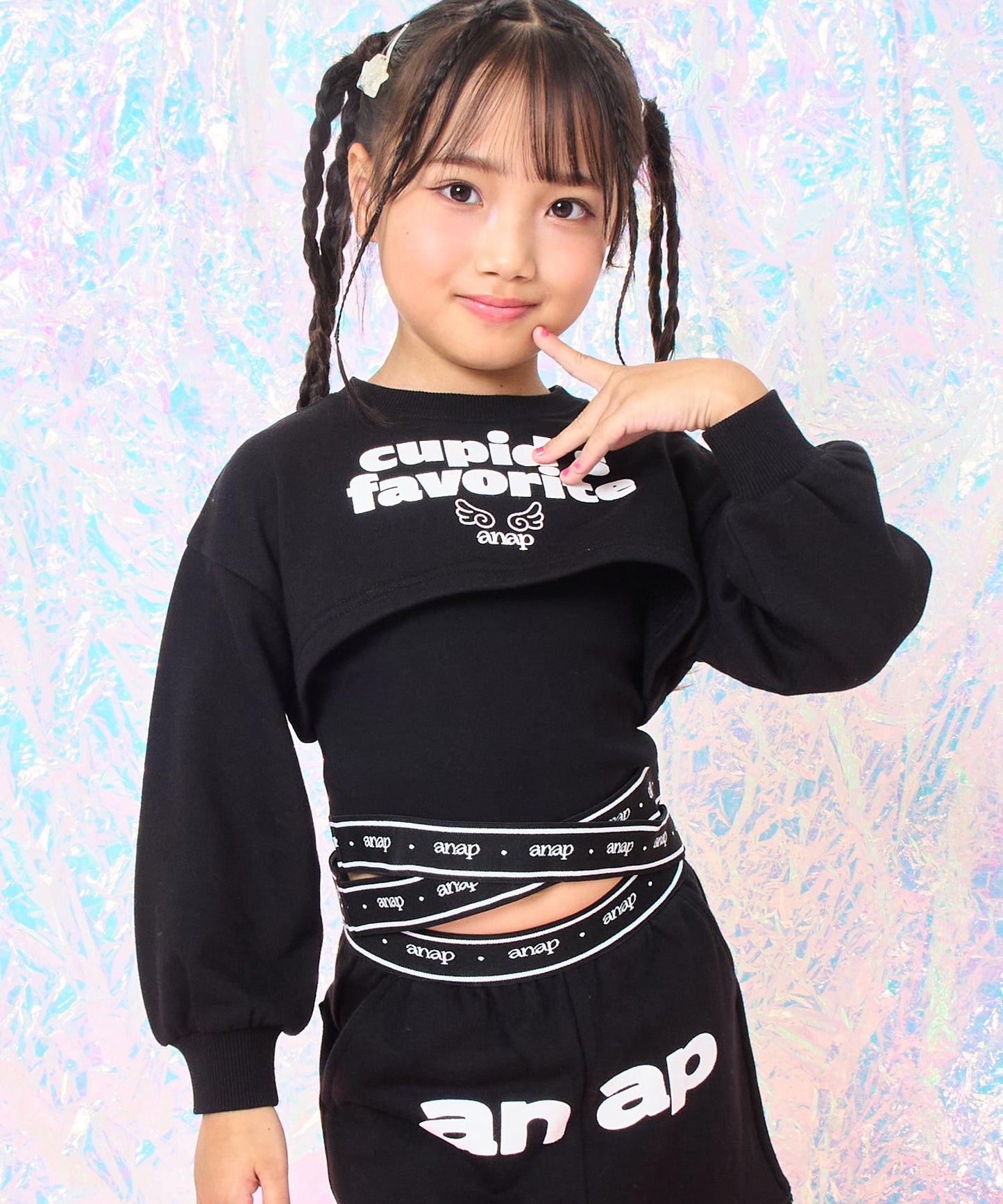 ブラック(110サイズ着用/身長：約115cm)