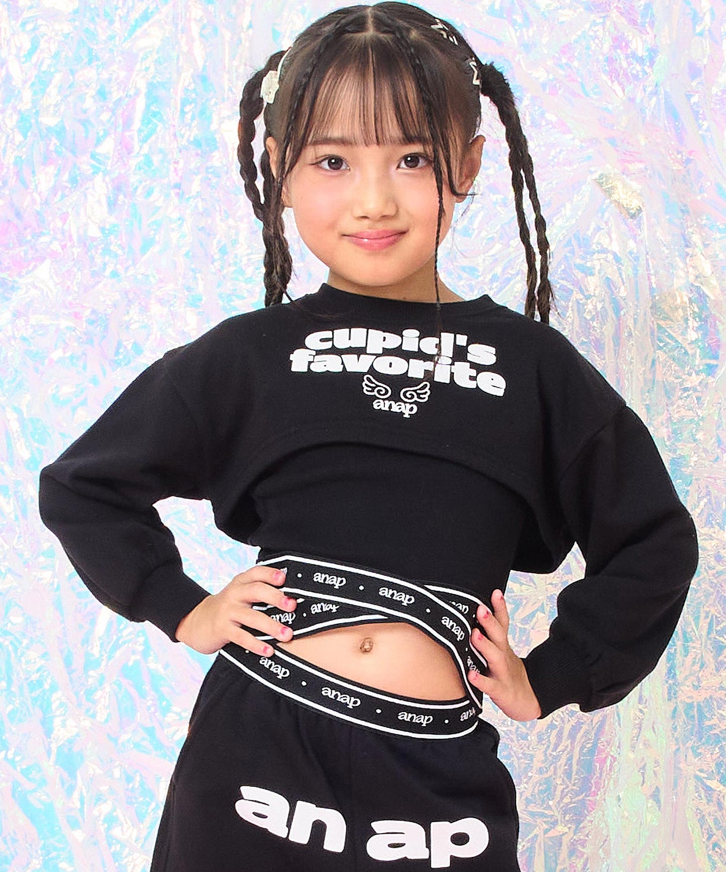 ブラック(110サイズ着用/身長：約115cm)