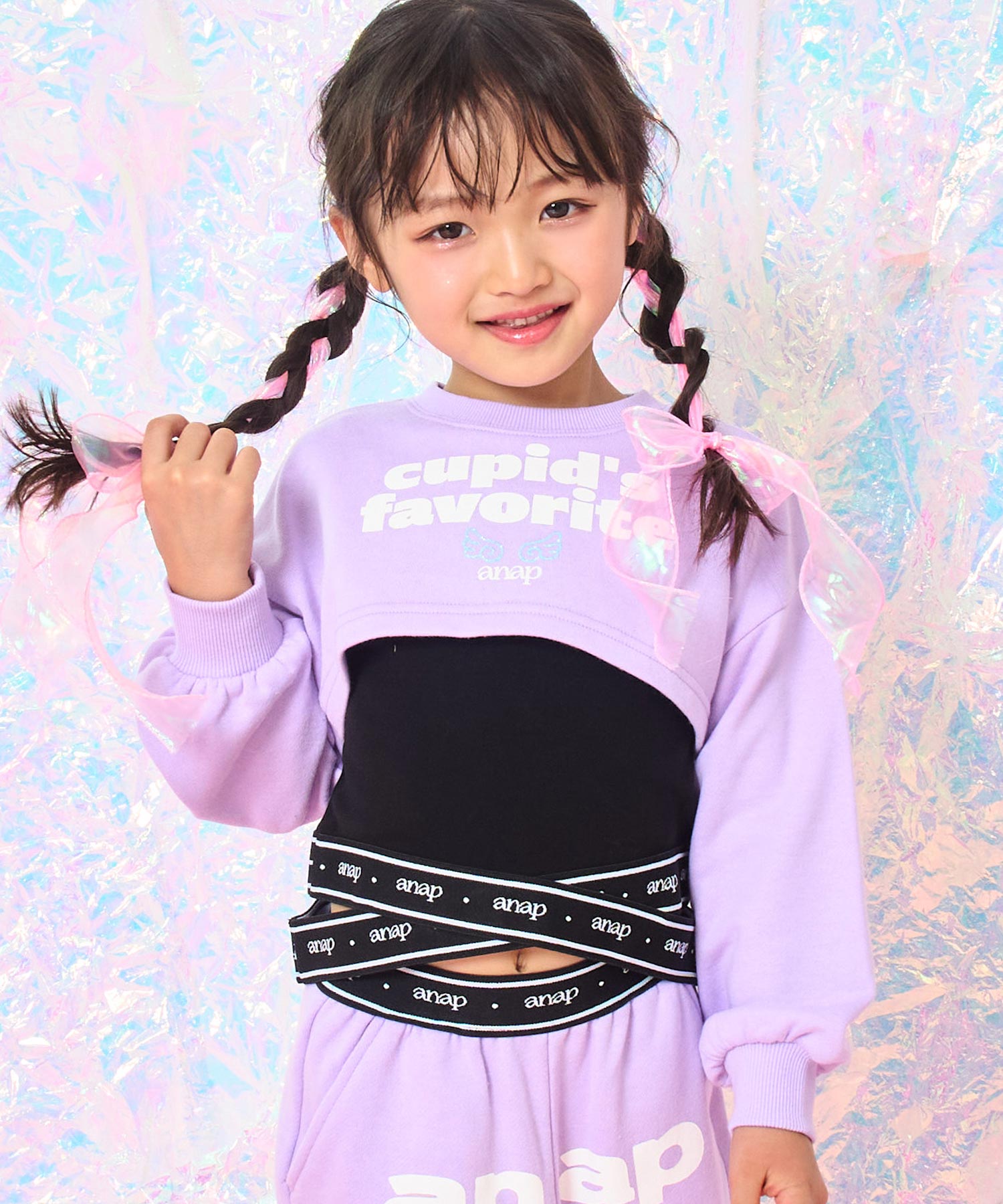 ラベンダー(110サイズ着用/身長：約113cm)