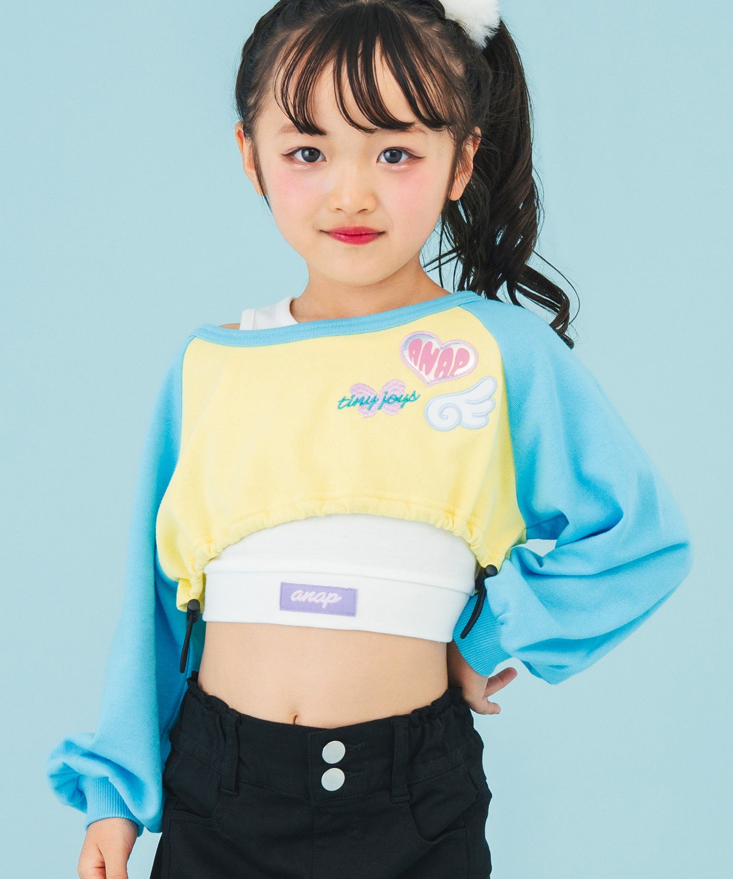 ライトブルー(110サイズ着用/身長：約113cm)