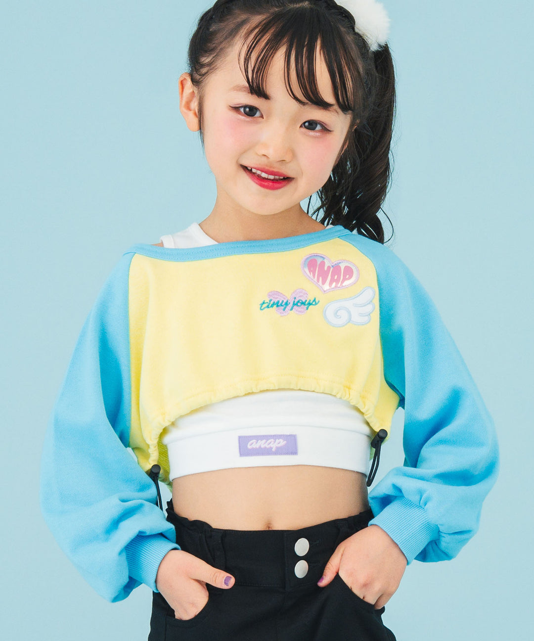 ライトブルー(110サイズ着用/身長：約113cm)
