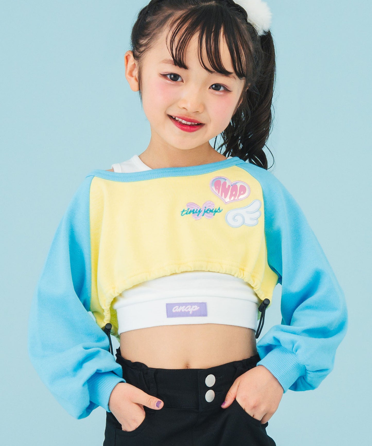 ライトブルー(110サイズ着用/身長：約113cm)
