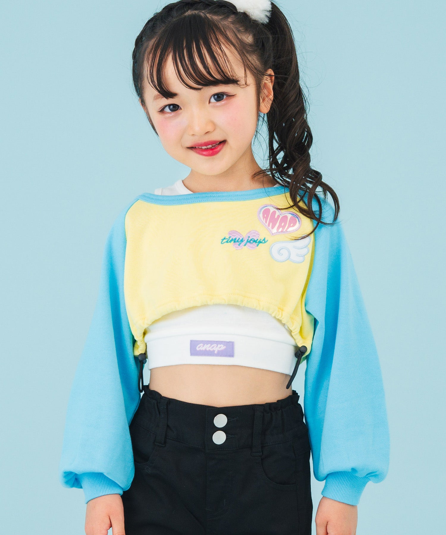 ライトブルー(110サイズ着用/身長：約113cm)