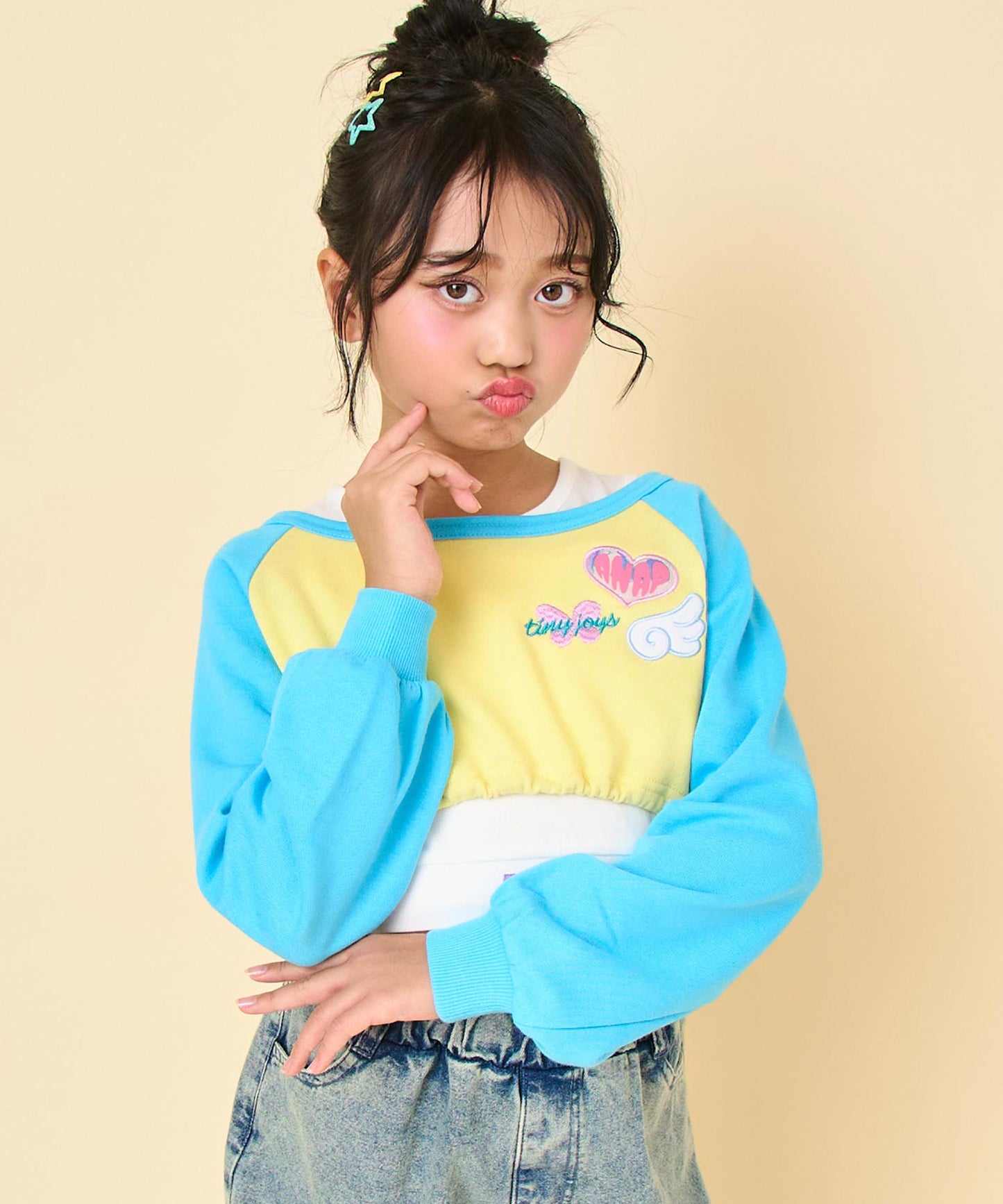 ライトブルー(120サイズ着用/身長：約128cm)